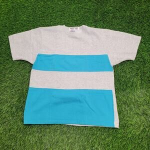 Vintage 80s Hanes Colorblock Fleece Shirt Womens Medium 21x25 Baggy